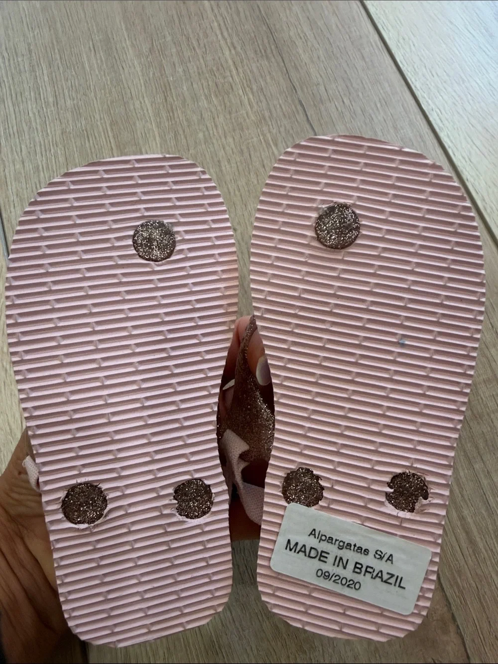 Havaianas glittery rose